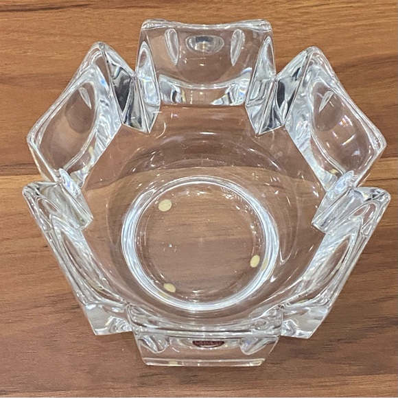 Vintage Orrefors Sweden Signed LH 1384-121 Lars Hellsten 6” Corona Crystal Bowl - Picture 6 of 16